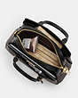 COACH®,MINI DARCIE CARRYALL IN SIGNATURE CANVAS,pvc,Small,Gold/Brown Black,Inside View, Top View