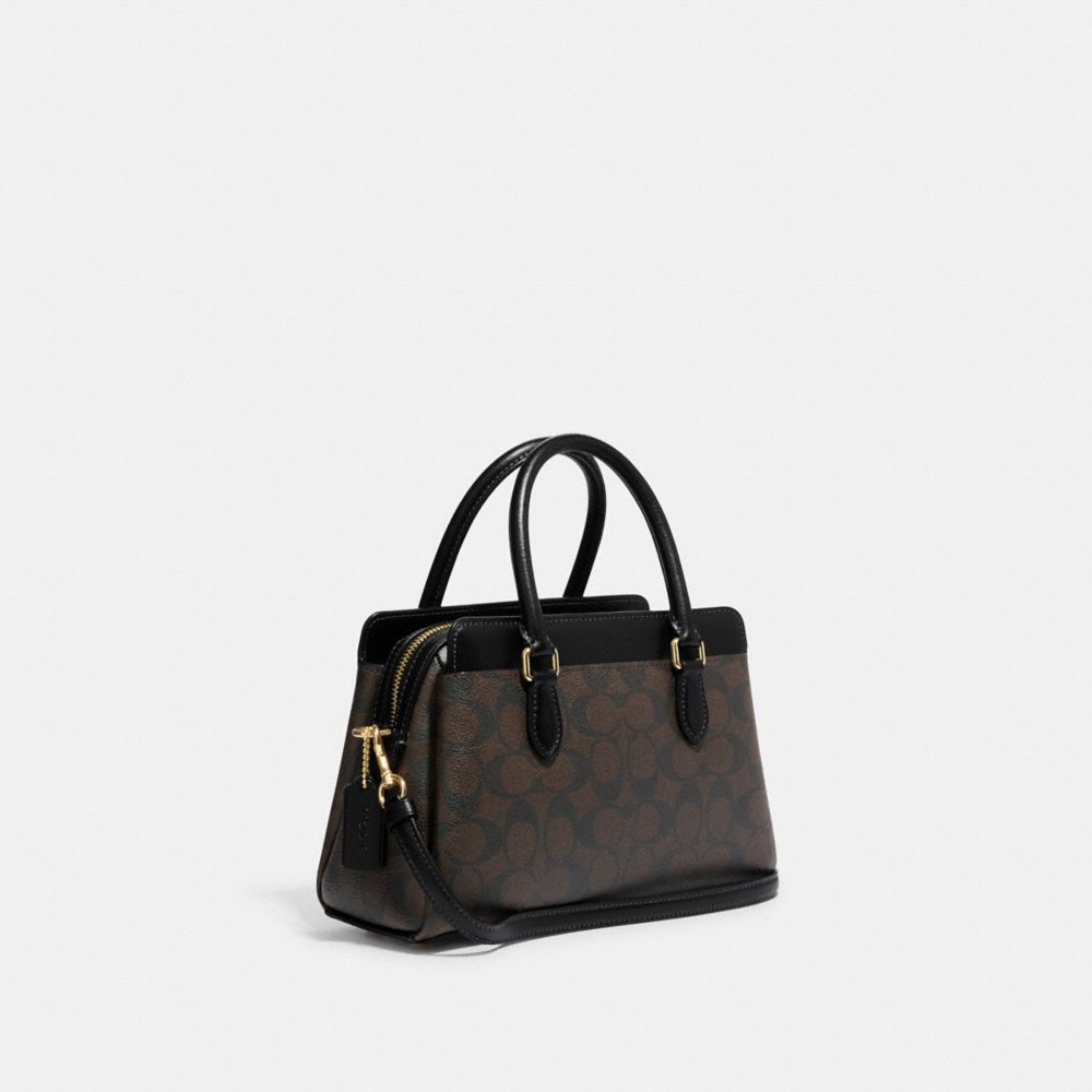 Coach Outlet Mini Darcie Carryall In Blocked Signature Canvas