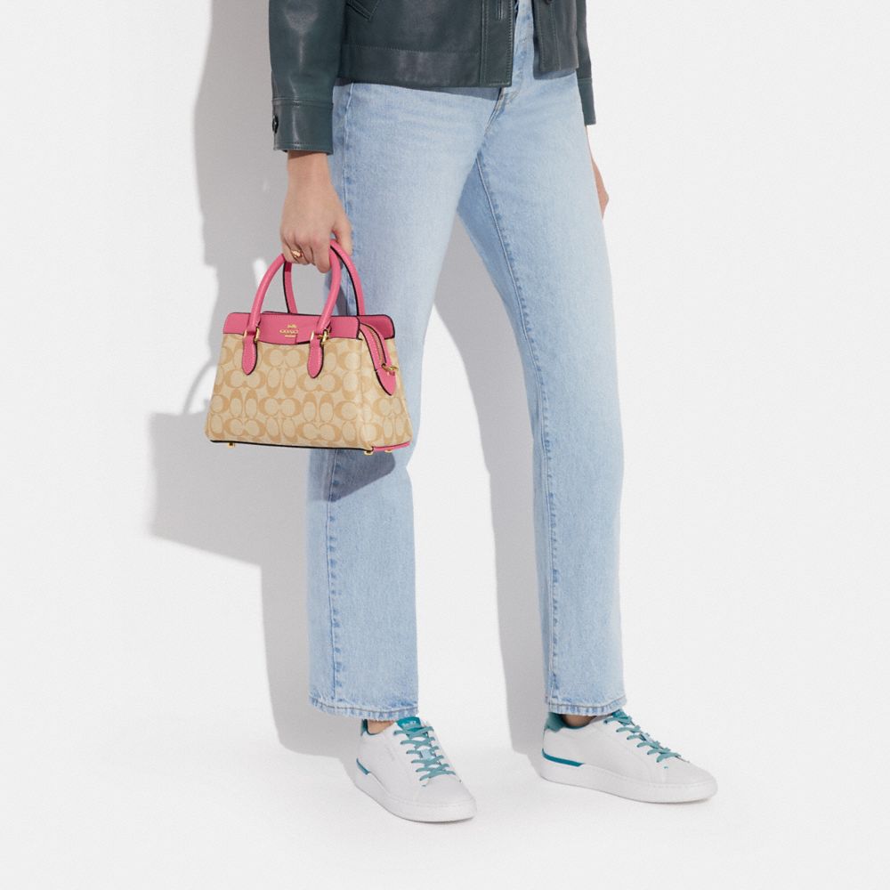 COACH®  Mini Darcie Carryall In Colorblock Signature Canvas