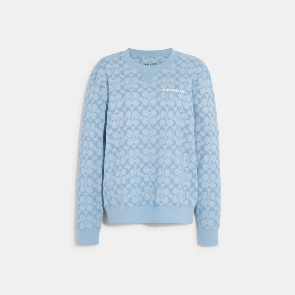 COACH®  Signature Chambray Crewneck Sweatshirt