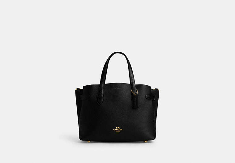 COACH®,HANNA CARRYALL,Gold/Black Multi,Front View image number 0