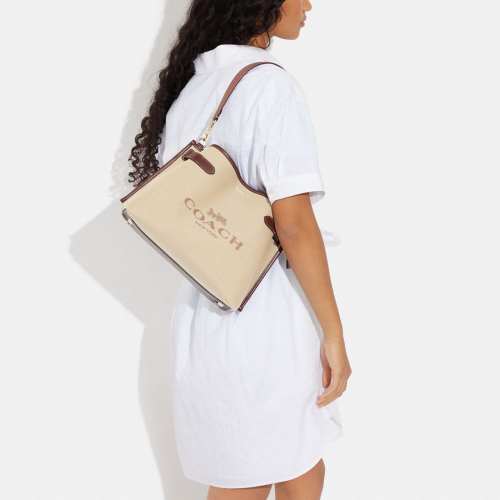 COACH®,Hanna Shoulder Bag With Coach,,Detail View