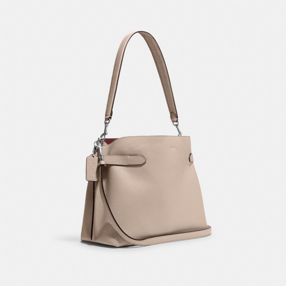COACH®,Hanna Shoulder Bag,,Angle View