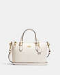 COACH®,MINI GALLERY CROSSBODY,Crossgrain Leather,Small,Gold/Chalk,Front View