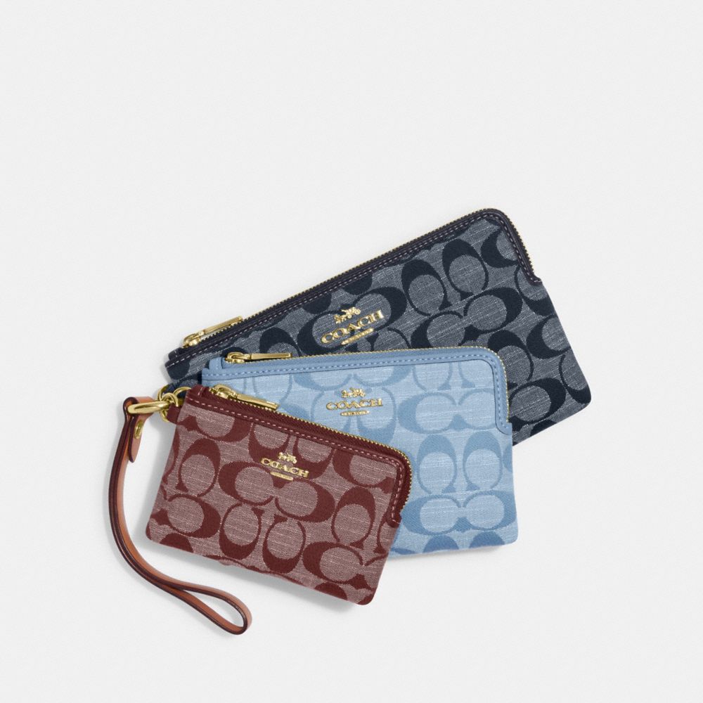 Coach Outlet Small Morgan Wallet In Signature Chambray