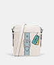 COACH®,HUDSON CROSSBODY 21 IN SIGNATURE CANVAS WITH TROMPE L'OEIL PRINT,Silver/Chalk Multi,Front View