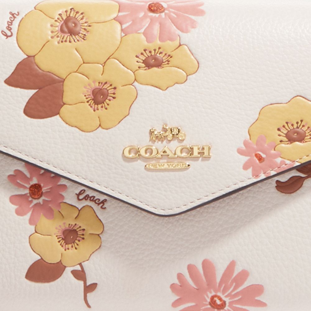 COACH®,Envelope Clutch Crossbody With Floral Cluster Print,,Detail View