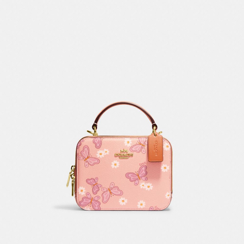 Coach, Bags, Coach Pink Butterfly Wristlet