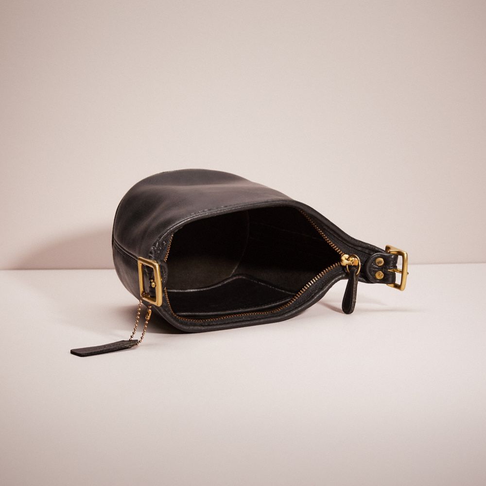 COACH®,VINTAGE MAGGIE DUFFLE,Glovetanned Leather,Brass/Black,Inside View,Top View