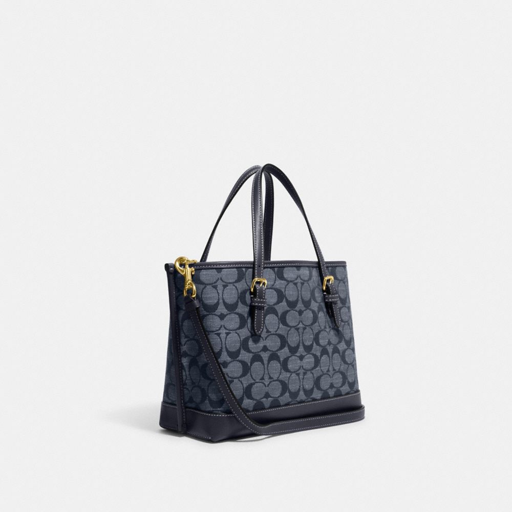 COACH®,Mollie Tote Bag 25 In Signature Chambray,,Angle View