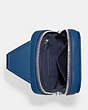 COACH®,SULLIVAN PACK WITH TROMPE L'OEIL PRINT,Medium,Silver/True Blue Multi,Inside View,Top View