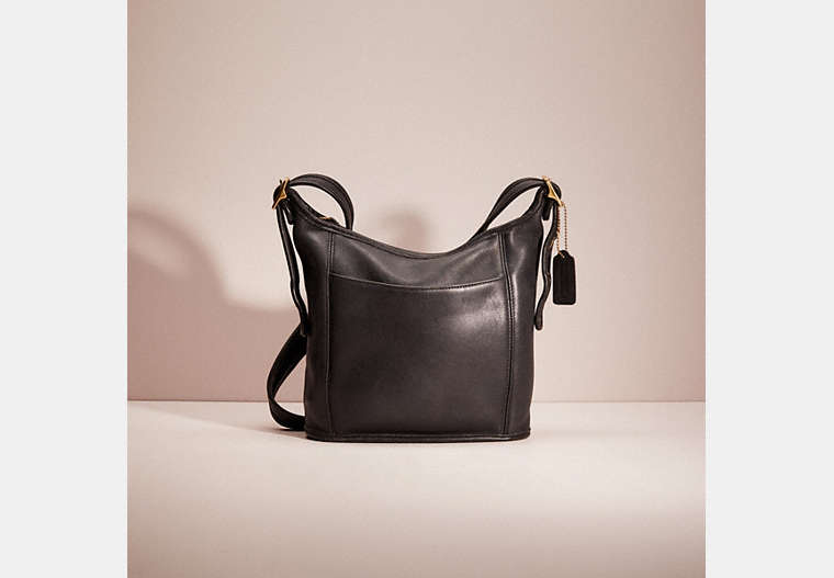 COACH®,VINTAGE SLIM DUFFLE SAC,Glovetanned Leather,Medium,Brass/Black,Front View