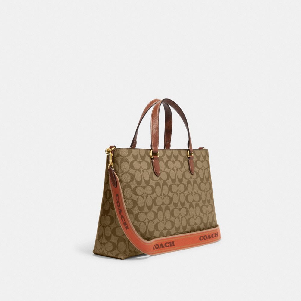 Coach Outlet Hanna Shoulder Bag in Signature Canvas - Brown