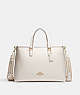 COACH®,LOGAN CARRYALL,Leather,Gold/Chalk Multi,Front View