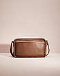 COACH®,VINTAGE MULTI COMPARTMENT ZIP BAG,Leather,Small,Brass/Brown,Front View