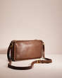 COACH®,VINTAGE MULTI COMPARTMENT ZIP BAG,Leather,Small,Brass/Brown,Angle View