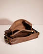 COACH®,VINTAGE MULTI COMPARTMENT ZIP BAG,Leather,Small,Brass/Brown,Inside View,Top View
