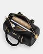 COACH®,MINI ROWAN CROSSBODY IN SIGNATURE LEATHER,Small,Gold/Black,Inside View, Top View