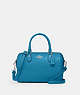 COACH®,ROWAN SATCHEL,Leather,Medium,Everyday,Silver/Electric Blue,Front View
