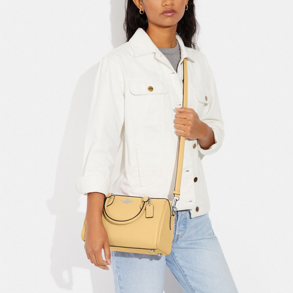 COACH®,Rowan Satchel Bag,Leather,Satchel,Belt,Gold Metal,Casual,,Detail View