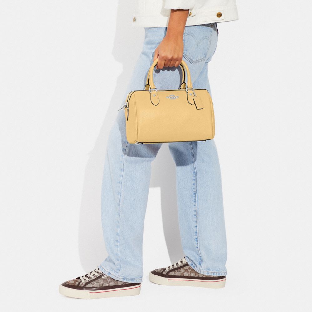 COACH®,Rowan Satchel Bag,Leather,Satchel,Belt,Gold Metal,Casual,,Detail View