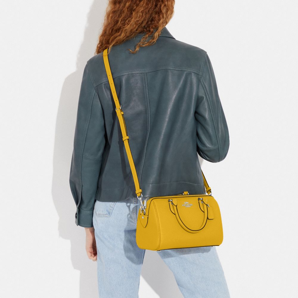 COACH®,Rowan Satchel Bag,Leather,Satchel,Belt,Gold Metal,Casual,,Detail View