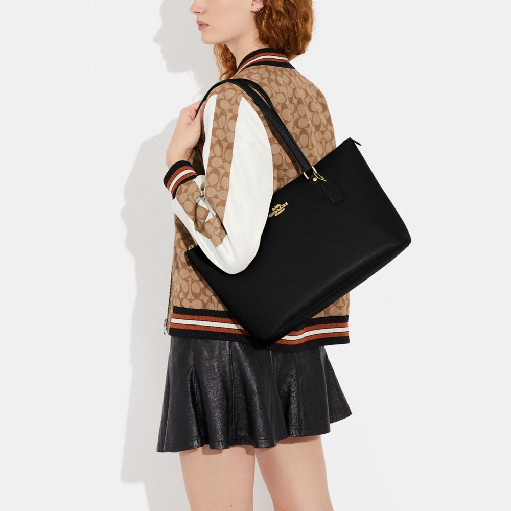 Coach Outlet Gallery Tote - Black - One Size