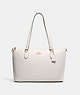 COACH®,GALLERY TOTE,Leather,Large,Everyday,Gold/Chalk,Front View