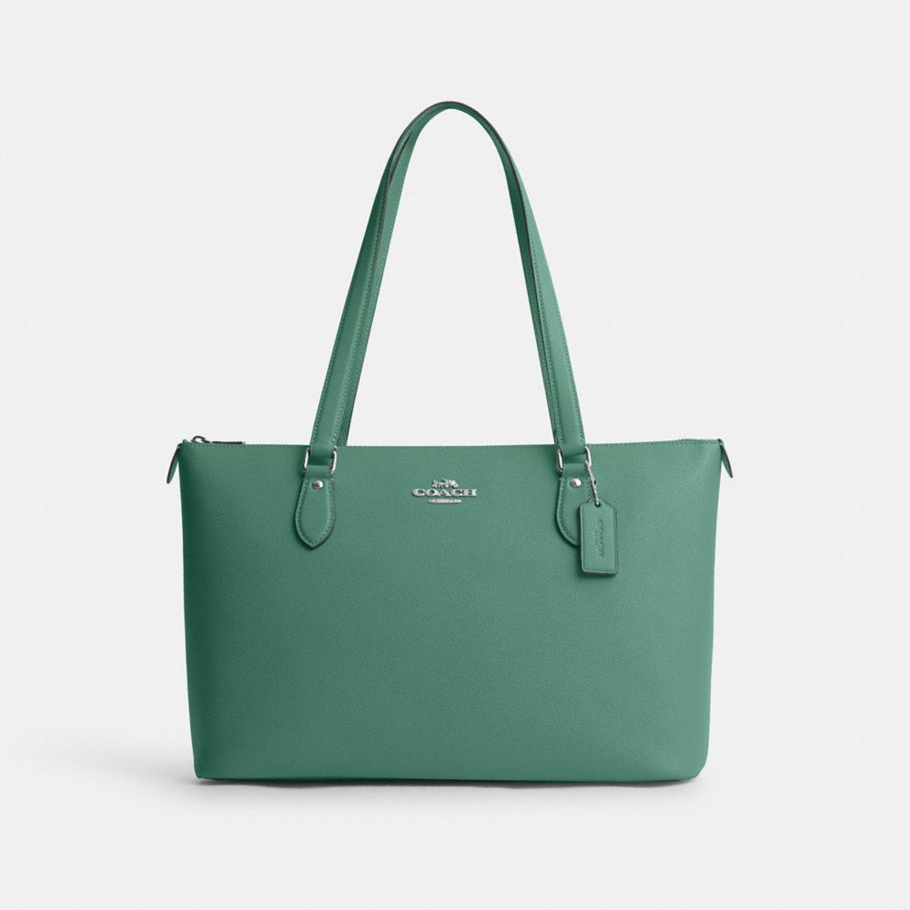 Silver Bright Green Gallery Tote Bag