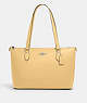 COACH®,GALLERY TOTE BAG,Leather,Large,Everyday,Silver/Vanilla,Front View