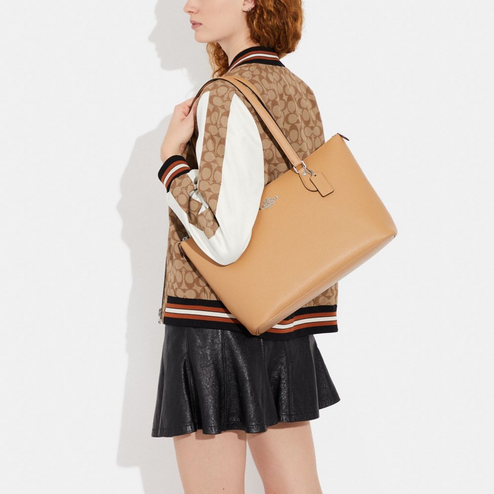 Coach Gallery Tote Shoulder Handbag Saffiano Leather Black Zip MSRP $328 NWT