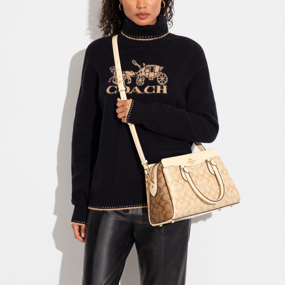 COACH®,Darcie Carryall Bag In Blocked Signature Canvas,,Detail View