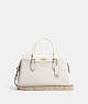 COACH®,DARCIE CARRYALL WITH SIGNATURE CANVAS DETAIL,Medium,Gold/Chalk,Front View