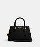 COACH®,MINI DARCIE CARRYALL,Crossgrain Leather,Small,Anniversary,Gold/Black,Front View