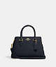 COACH®,MINI DARCIE CARRYALL,Crossgrain Leather,Small,Anniversary,Gold/Midnight,Front View