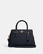 COACH®,MINI DARCIE CARRYALL,Crossgrain Leather,Small,Anniversary,Gold/Midnight,Front View