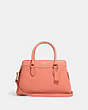COACH®,MINI DARCIE CARRYALL,Crossgrain Leather,Small,Anniversary,Gold/Light Coral,Front View