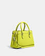 COACH®,MINI DARCIE CARRYALL BAG,Crossgrain Leather,Small,Anniversary,Silver/Bright Yellow,Angle View