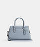 COACH®,MINI DARCIE CARRYALL,Crossgrain Leather,Small,Anniversary,Silver/Grey Mist,Front View