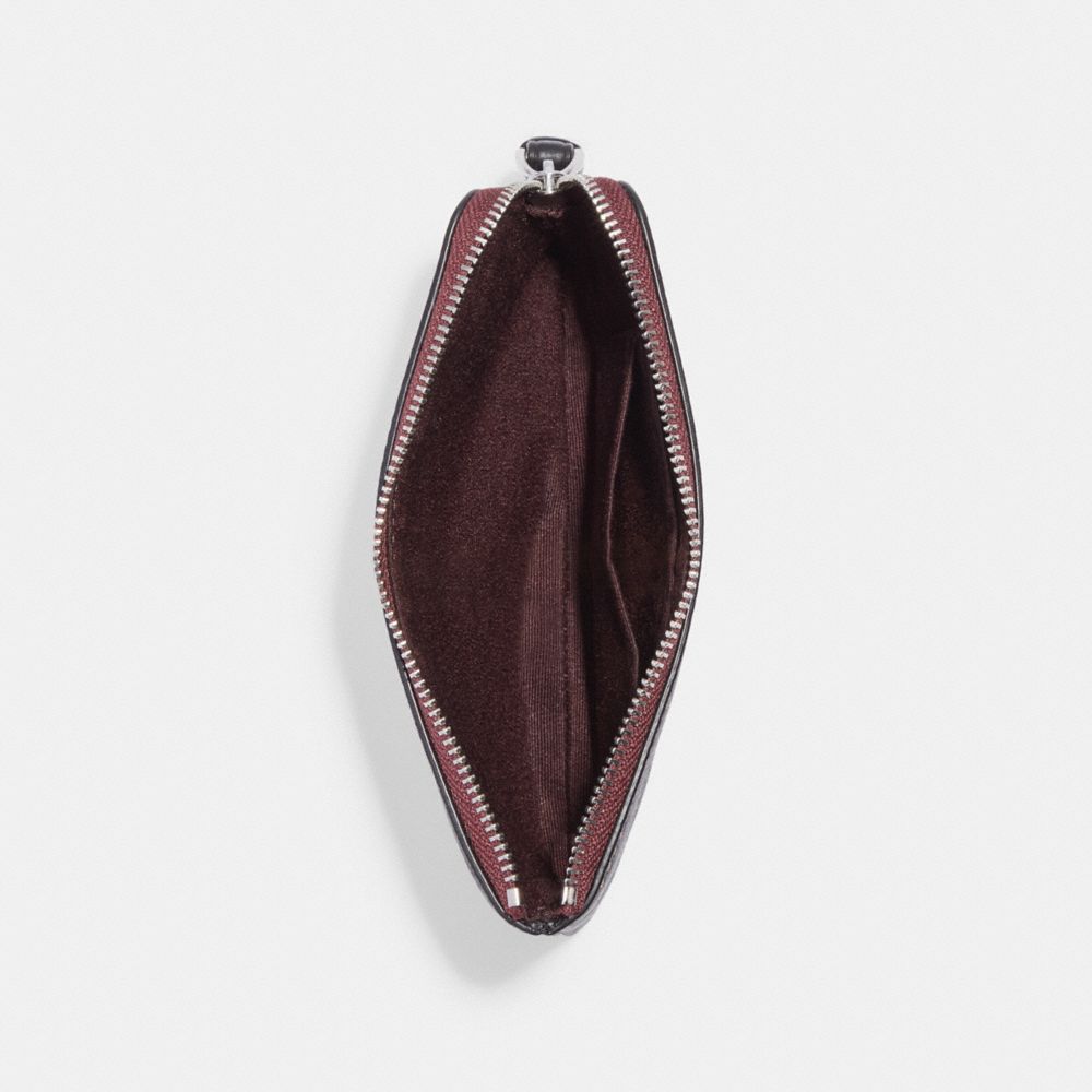 COACH®,Corner Zip Wristlet With Coach Stripe,,Inside View,Top View