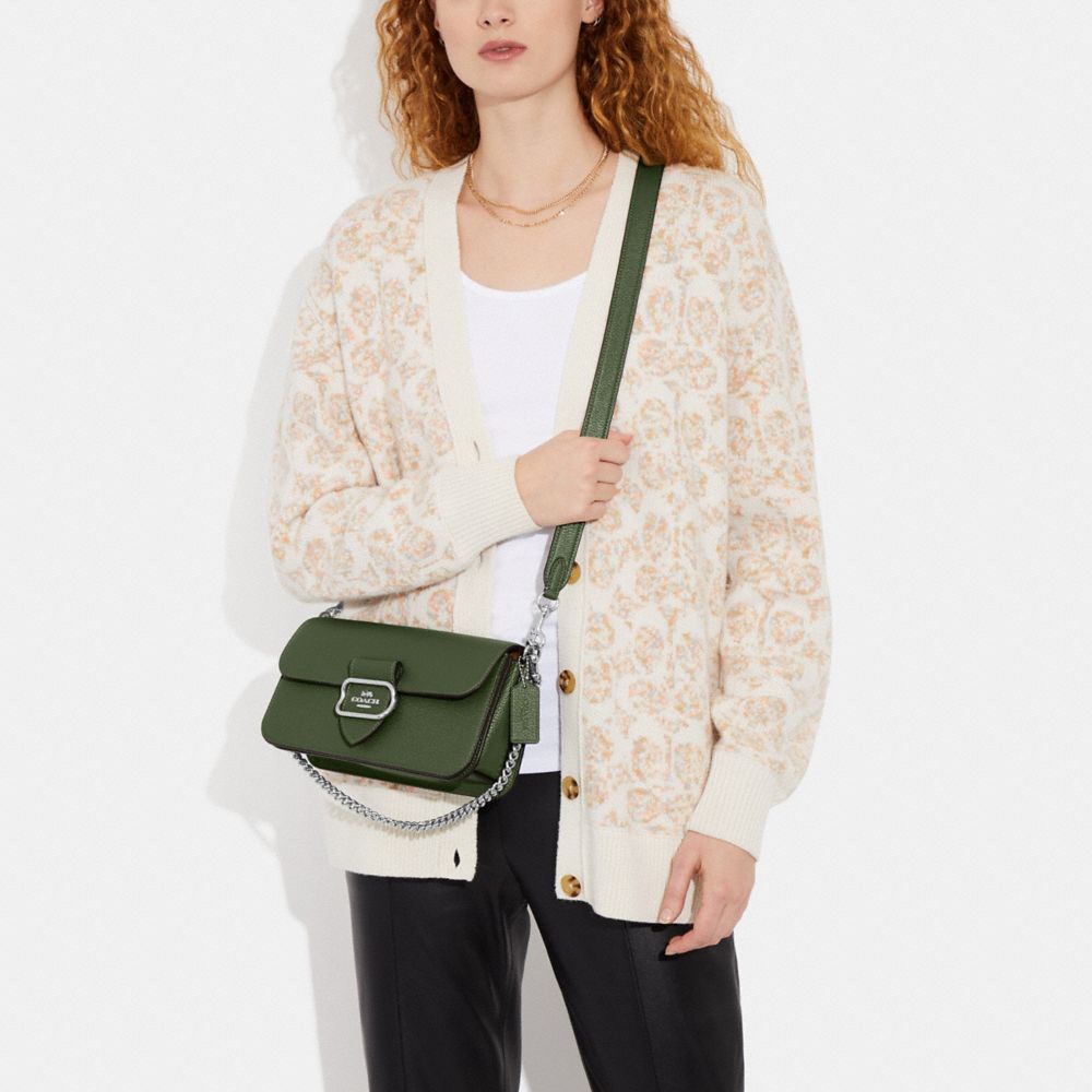 COACH®  Morgan Shoulder Bag In Colorblock Signature Canvas With Rivets