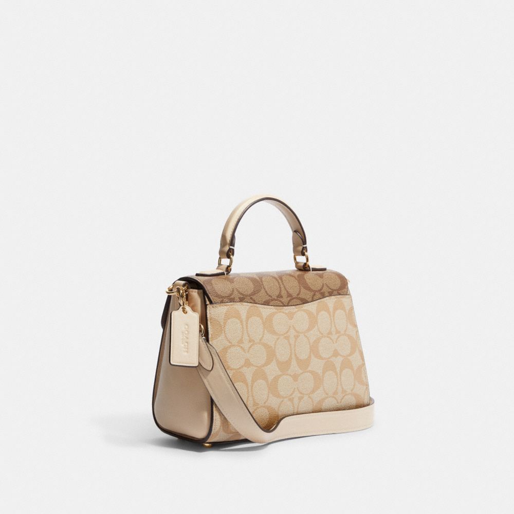 Episode 53: Coach Morgan Top Handle Satchel In Blocked Signature Canvas in  Light Khaki Multi Review 