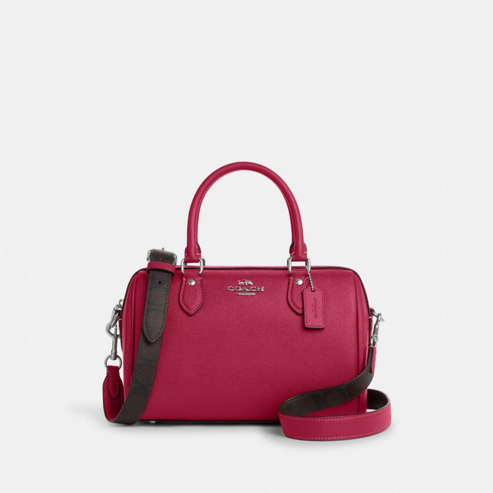 Coach red online satchel