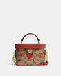 COACH®,KAY CROSSBODY IN SIGNATURE CANVAS WITH WILD STRAWBERRY PRINT,Medium,Gold/Khaki Multi,Front View