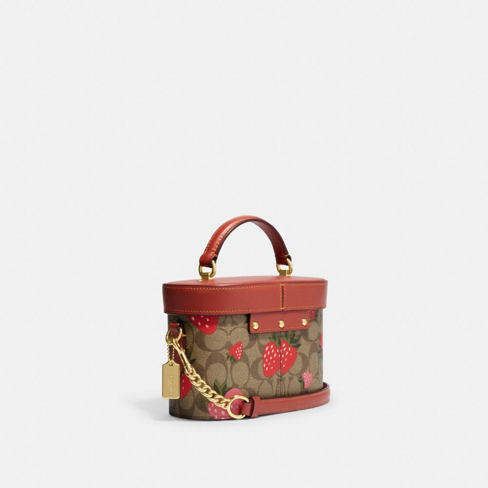 Kay Crossbody In Signature Canvas With Wild Strawberry Print COACH Outlet