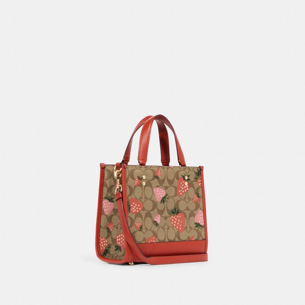 Dempsey Tote 22 In Signature Canvas With Wild Strawberry Print