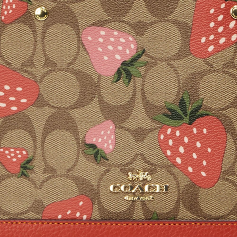 COACH サッチェル シグネチャー ストロベリー トートバッグ イチゴ