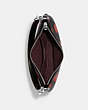 COACH®,PAYTON HOBO BAG WITH WILD STRAWBERRY PRINT,Mini,Silver/Black Multi,Inside View,Top View