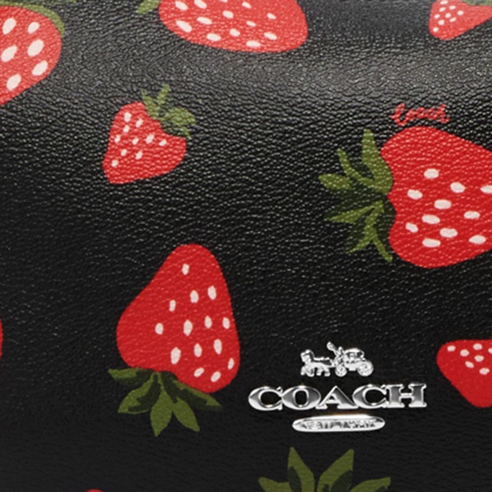 Coach CH330 Payton Hobo With Wild Strawberry Print IN Black Multi