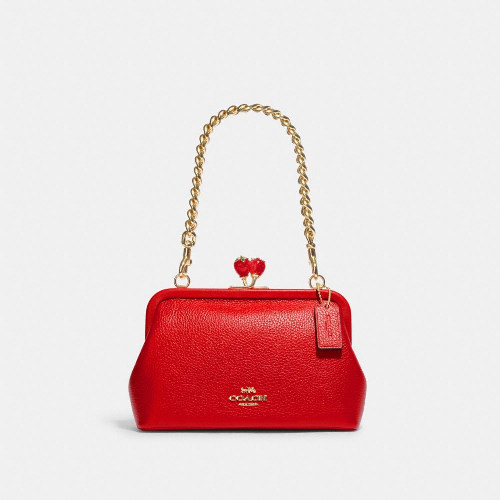 COACH Nora Kisslock Crossbody Bag in Red